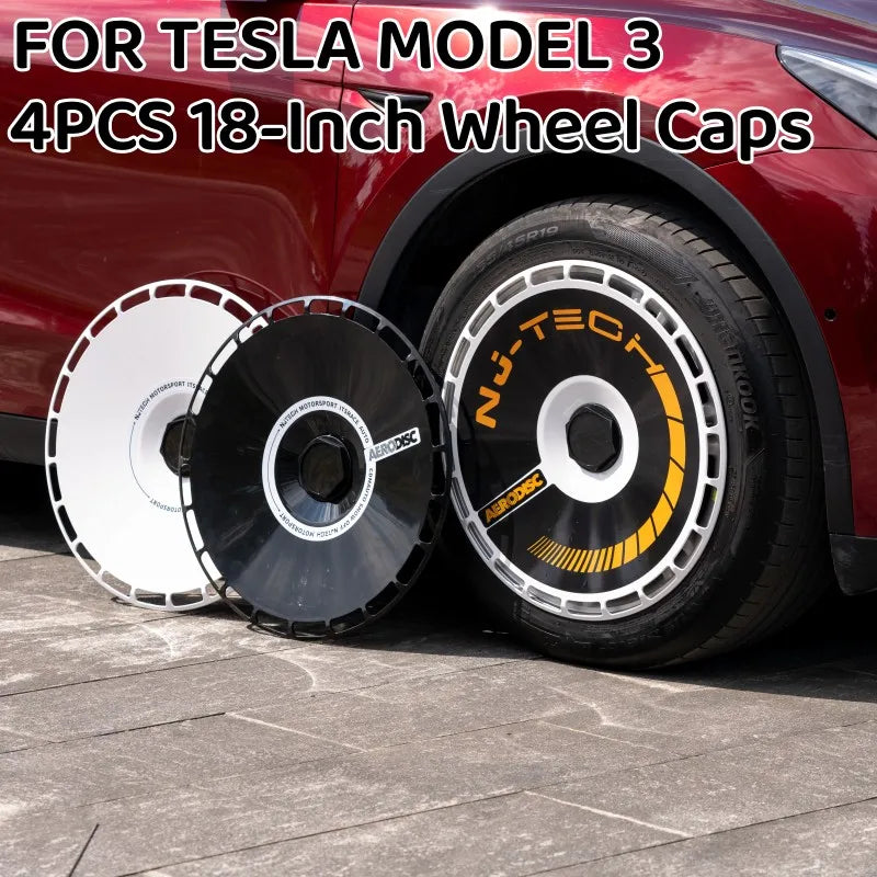 High Performance 18 Inch Wheel Hub Cap Set for Tesla Model 3