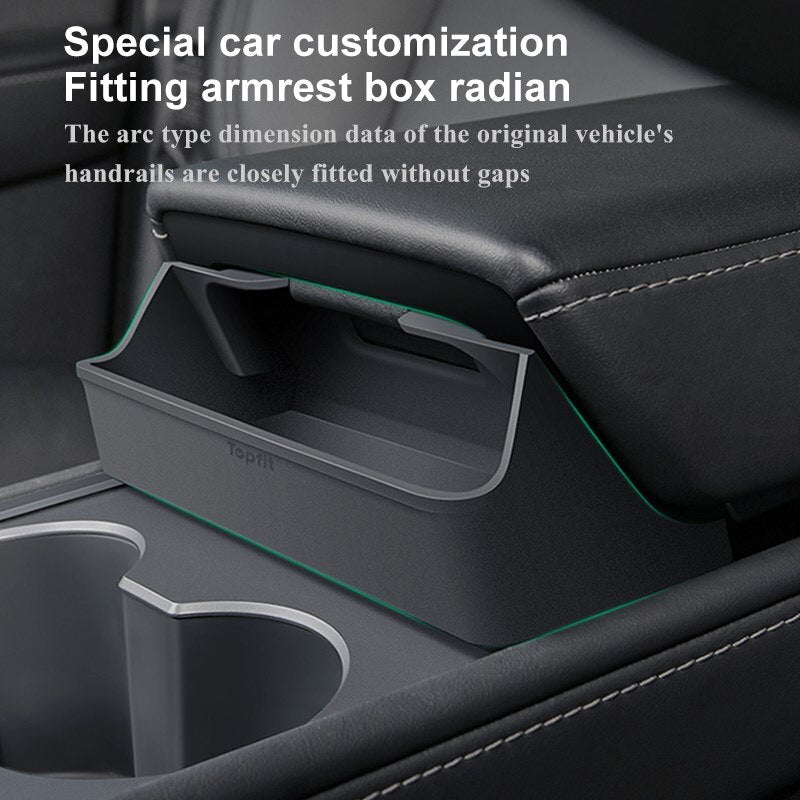 Premium Tesla Model 3/Y Car Central Control Armrest Glasses Pocket