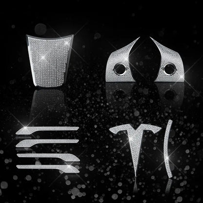 Crystal Interior Sticker Accessories for Tesla Model 3 and Model Y