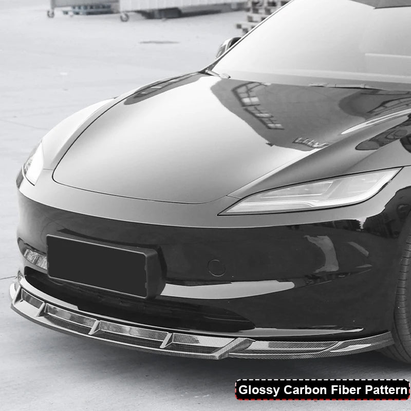 StealthGlide: Front Bumper Lip Kit for Tesla Model 3+ 2024