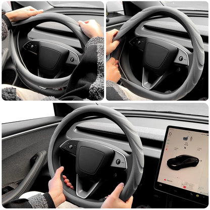 Silicone Steering Wheel Cover Booster for Tesla New Model 3+ Highland 2024