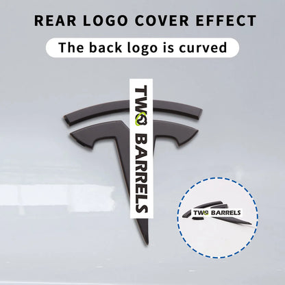 Stealthy Elegance - Matte Black Logo Stickers for Tesla Model Y/3 - 3 Pcs Set
