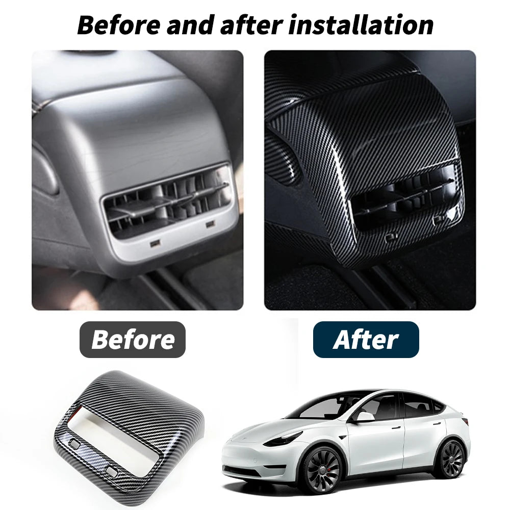 Ultimate Interior Enhancement Kit: Rear Air Vent Outlet Cover for Tesla Model 3 & Model Y