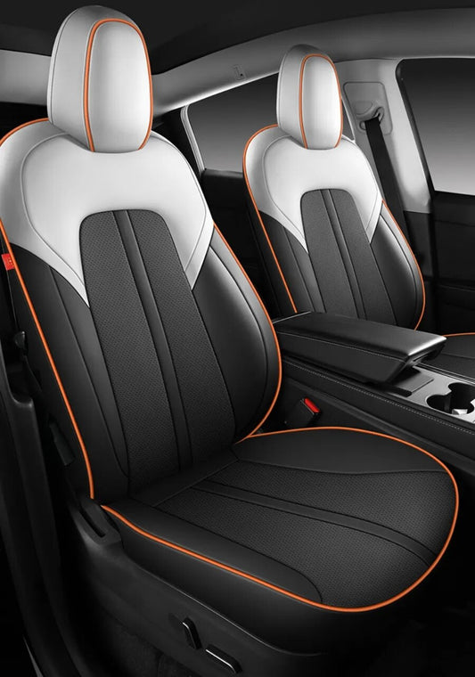 Ghori Products Fully Surround Faux Leather Seat Cover SC123 Set for Tesla Model Y