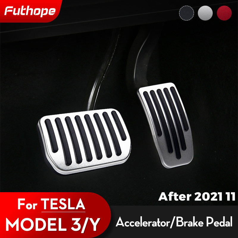 Enhanced Aluminum Pedal Pads for Tesla Model 3/Y 2021-23