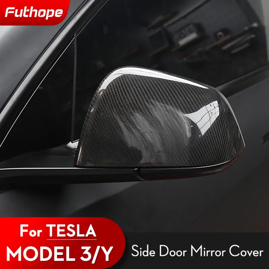 Futhope Car ABS Paste Side Mirror Cover - Stylish Protection for Your Tesla Model 3/Y