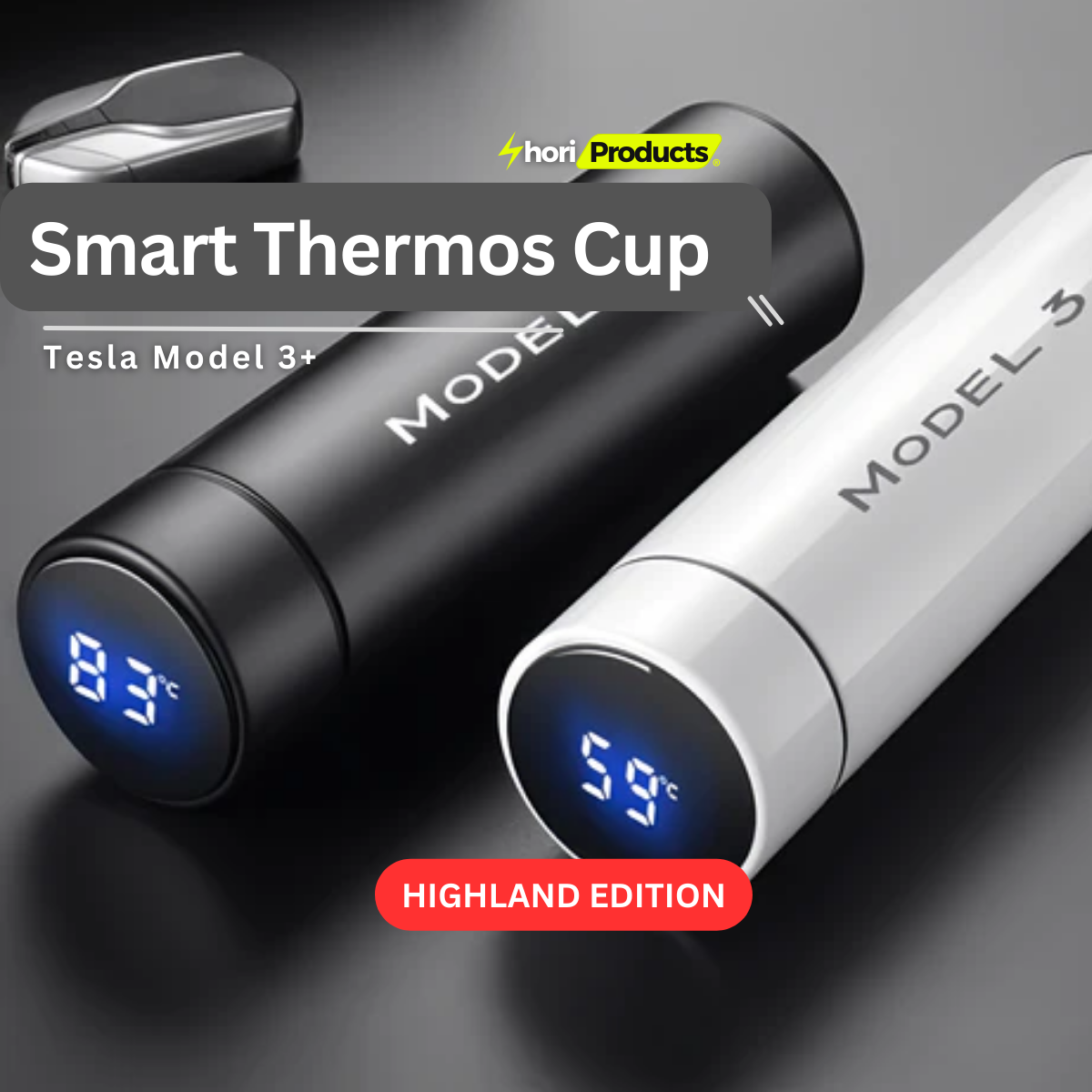 Smart Thermos Cup-Tesla Model 3+ Highland