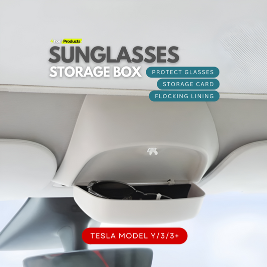 Sunglasses & Card Storage Box For Tesla Model Y/3/3+