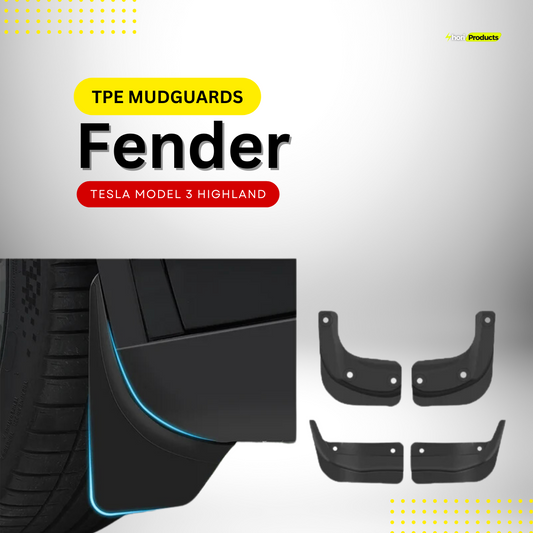 TPE Mudguards: Fender For Tesla Model 3 Highland 2024