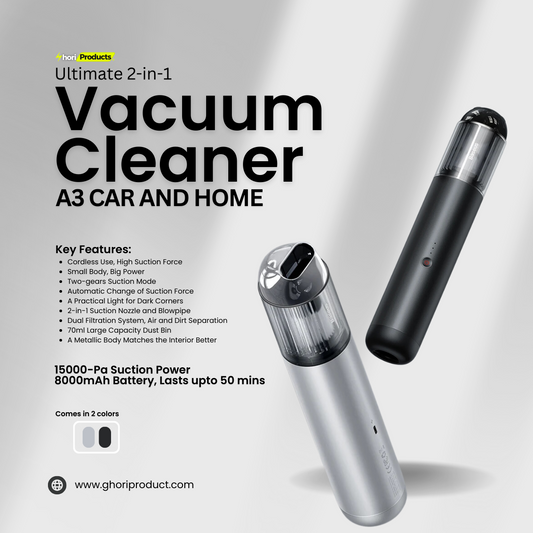 Ultimate 2-in-1 A3 Car and Home Vacuum Cleaner