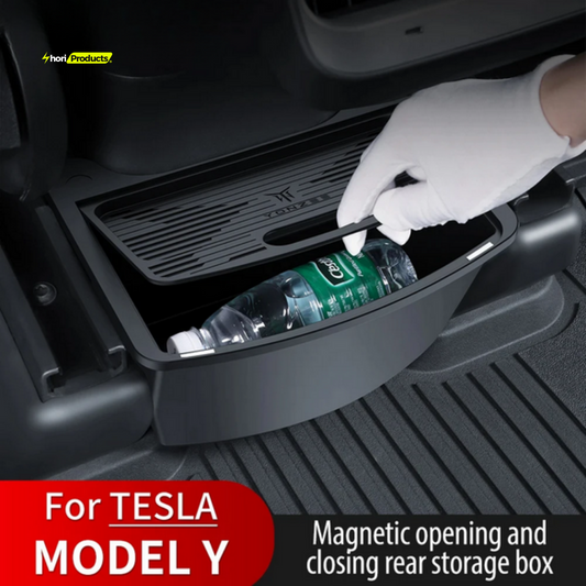 Magnetic Opening And Closing Rear Storage Box For Tesla Model Y