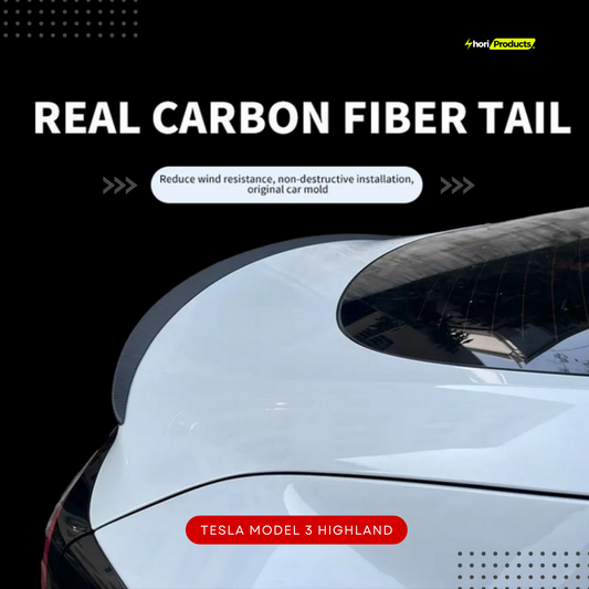 Real Carbon Fiber Tail for Tesla Model 3+ Highland