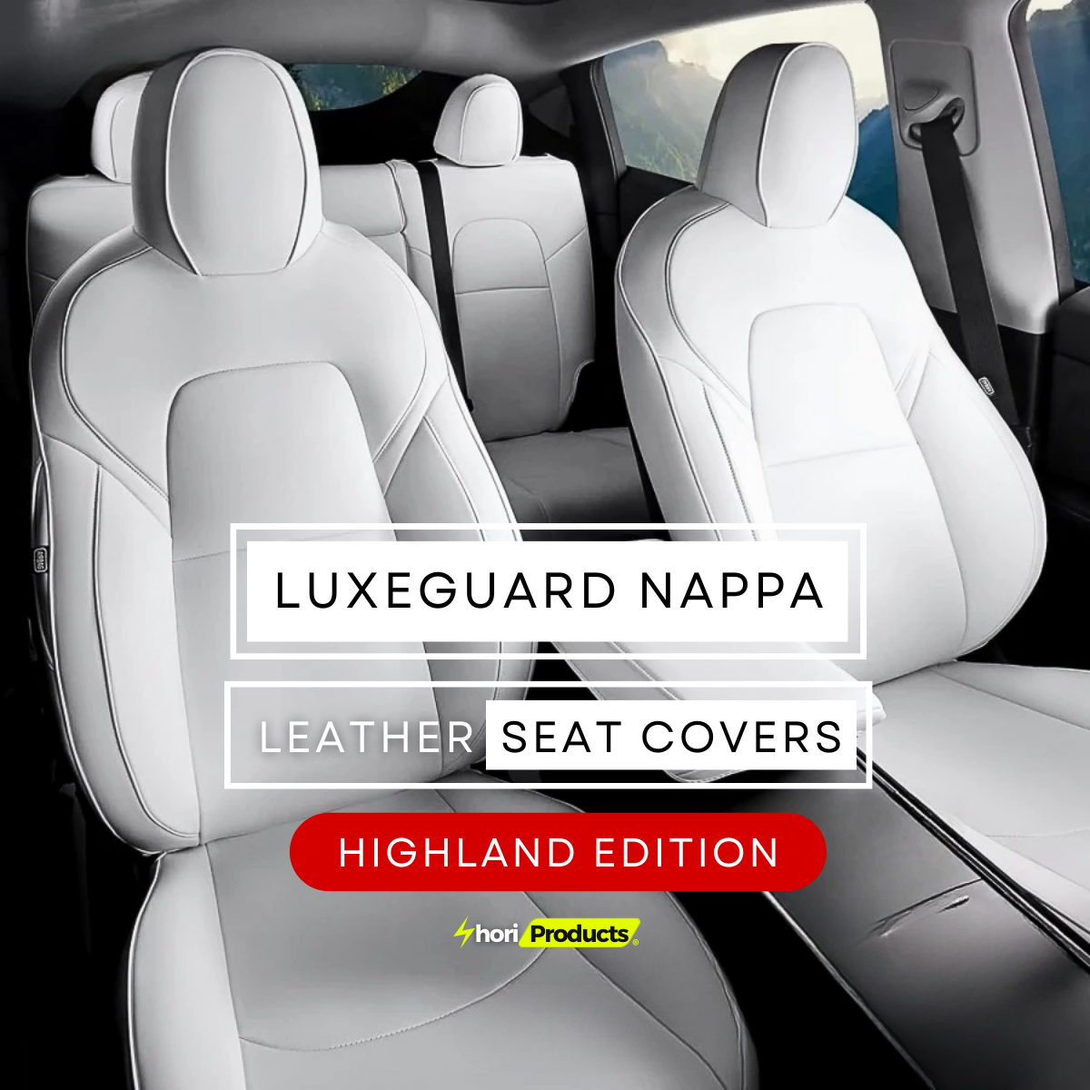 LuxeGuard Nappa Leather SC130 Seat Covers for 2024 Tesla Model 3 Highland