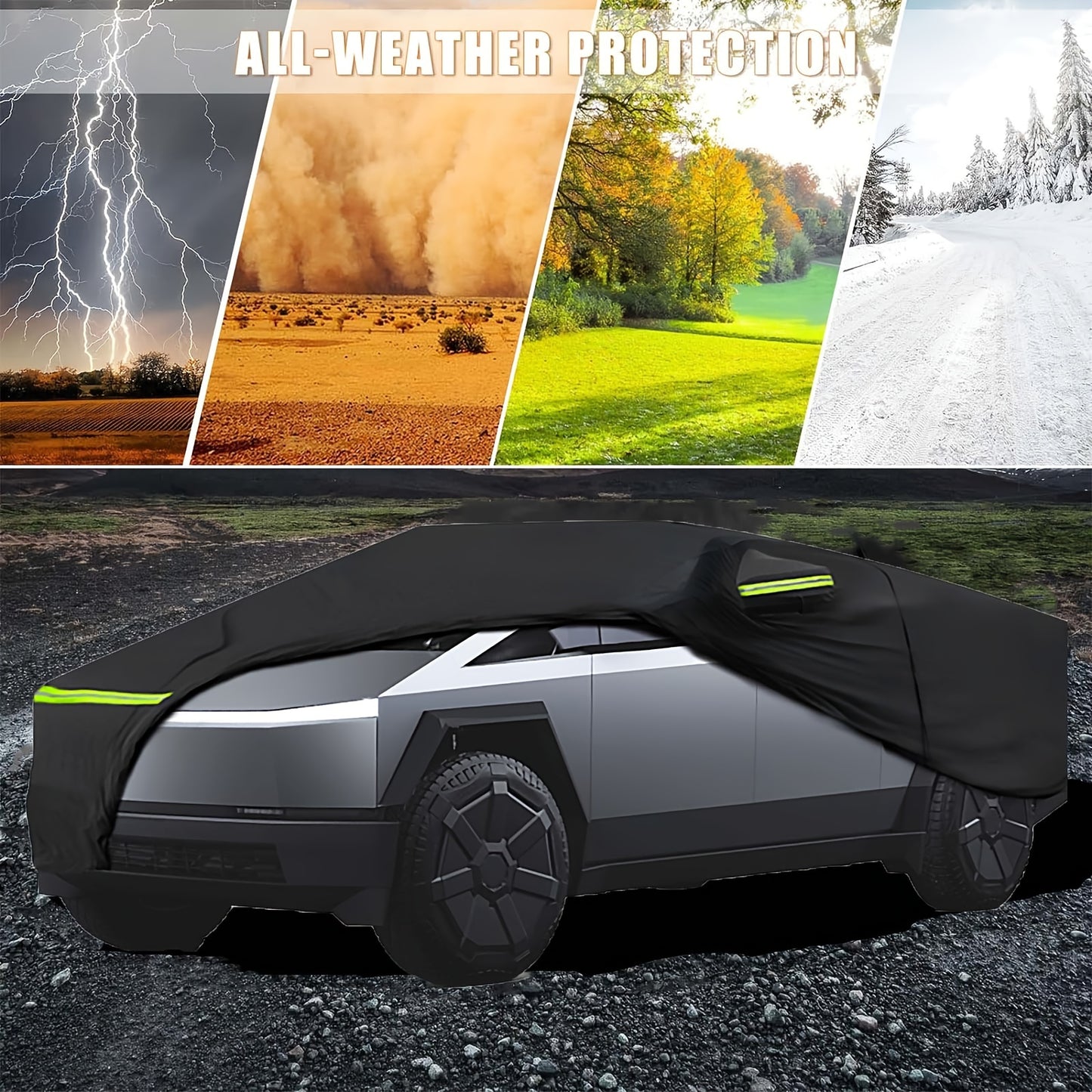 CyberShield Pro: Tesla Cybertruck Full Car Cover - All-Weather Rain, Sun, and Snow Protector