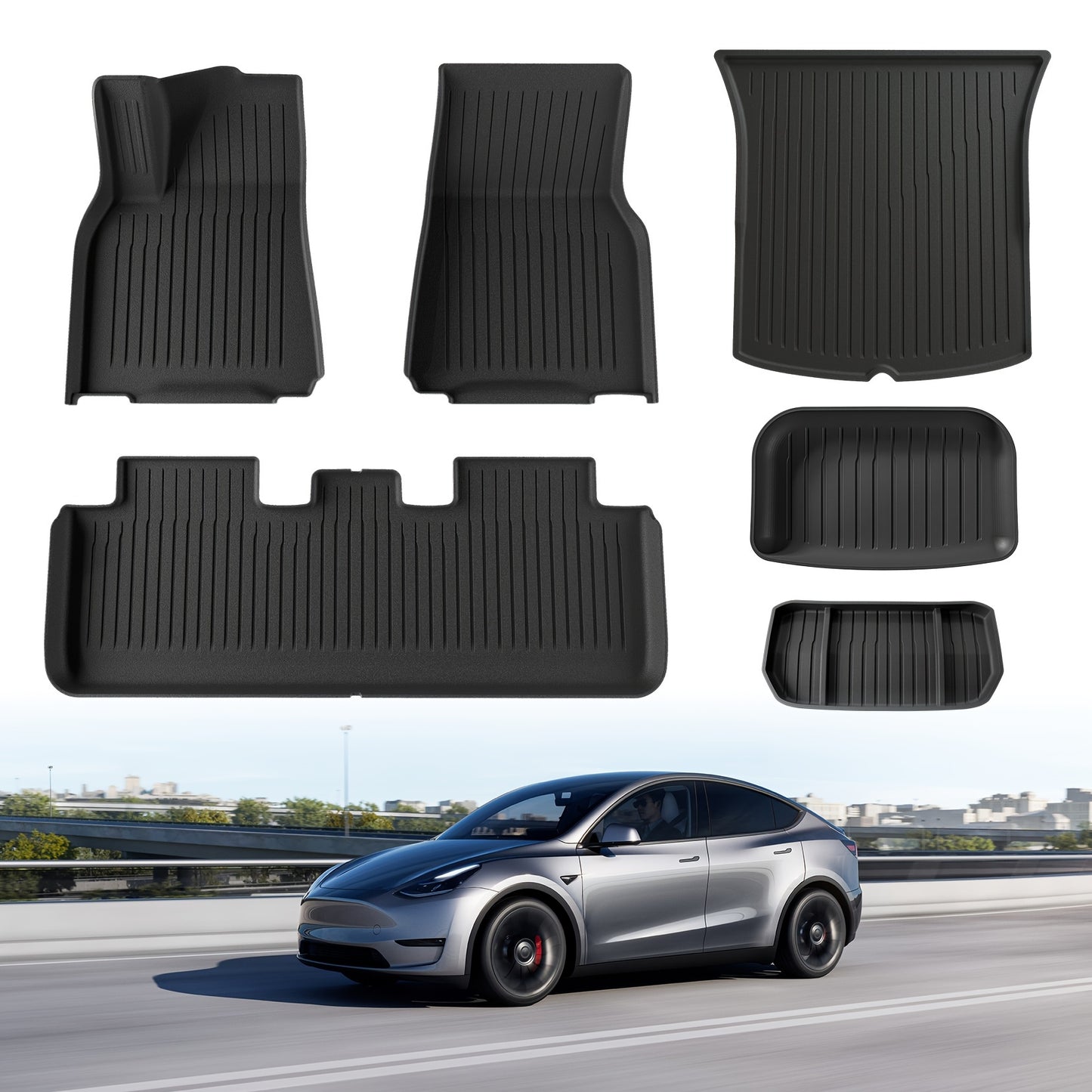 AeroGuard™ All-Weather 3D TPE Floor Mats for Tesla Model 3 & Model Y