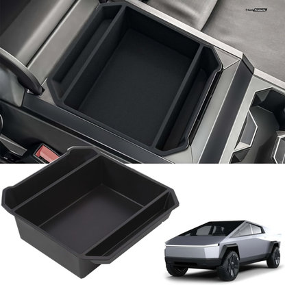 CyberTronix Center Console Organizer for 2024 Tesla Cybertruck, crafted from durable ABS plastic. Sleek design with custom fit for perfect integration.